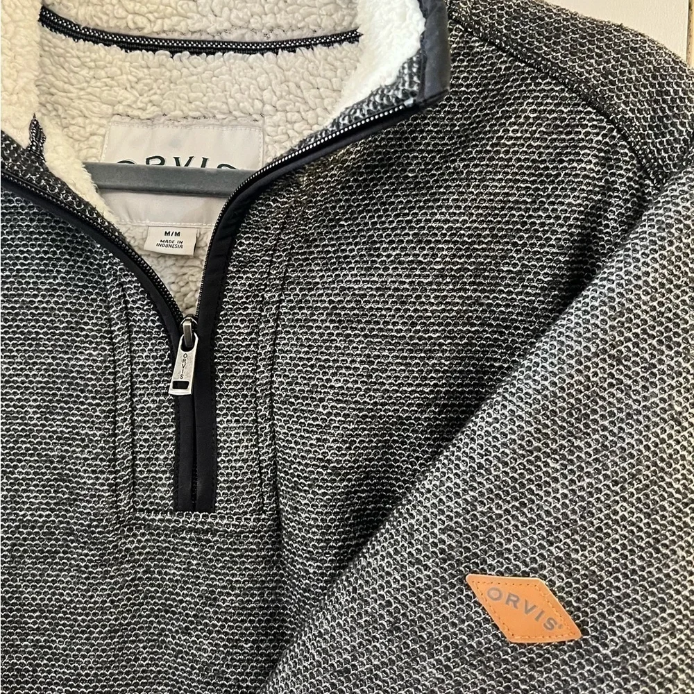 Orvis Men's Brighton Quarter Zip Sweater Size Medium